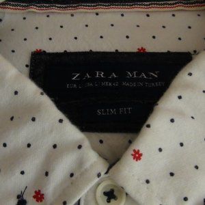 Men's Zara Button Down Shirt-LG/Slim Fit